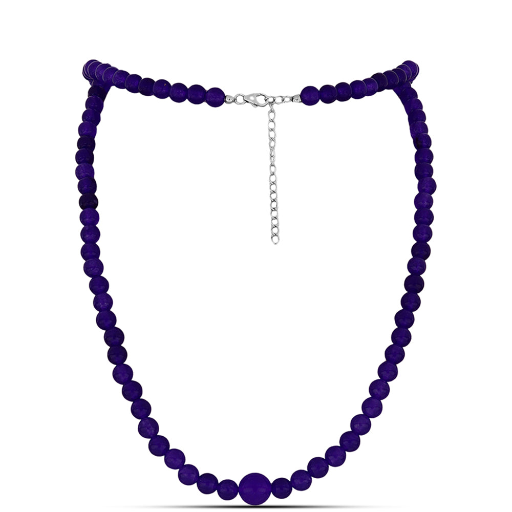 Colier din Argint 925 ( 0.92 grame ) cu Jad Violet 127.33 Carate