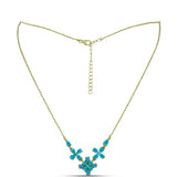 Colier din Argint 925 Placat cu Aur ( 5.48 grame ) cu Opal Albastru Etiopian Paraiba 2.04 Carate