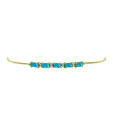 Brățară din Argint 925 Placat cu Aur ( 3.07 grame ) cu Opal Albastru Etiopian Paraiba și Topaz Alb 1.04 Carate