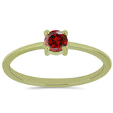 Inel din Argint 925 Placat cu Aur ( 1.34 grame ) cu Diamant Roșu 0.34 Carate