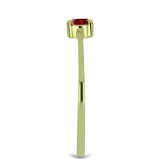 Inel din Argint 925 Placat cu Aur ( 1.34 grame ) cu Diamant Roșu 0.34 Carate