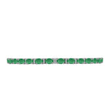 Brățară din Argint 925 ( 8.76 grame ) cu Smarald Brazilian și Topaz Alb 7.62 Carate