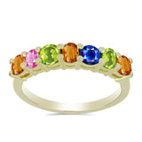 Inel din Argint 925 Placat cu Aur ( 2.58 grame ) cu Safir Rosebery Curcubeu 1.94 Carate