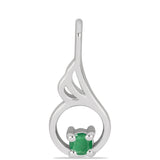 Pandantiv din Argint 925 ( 0.65 grame ) cu Smarald Brazilian 0.1 Carate
