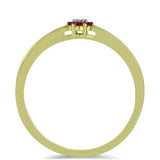 Inel din Argint 925 Placat cu Aur ( 1.73 grame ) cu Diamant Roșu și Diamant Alb 0.09 Carate