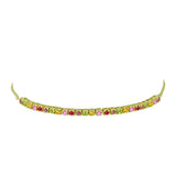 Brățară din Argint 925 Placat cu Aur ( 4.8 grame ) cu Safir Rosebery Curcubeu 1.25 Carate