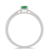Inel din Argint 925 ( 1.57 grame ) cu Smarald Brazilian 0.38 Carate