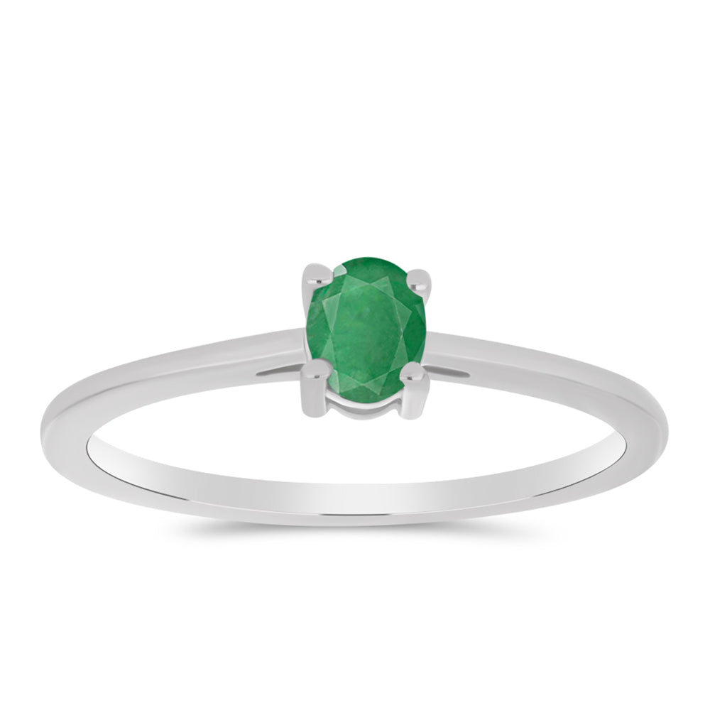 Inel din Argint 925 ( 1.57 grame ) cu Smarald Brazilian 0.38 Carate