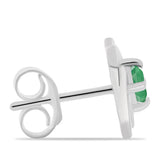 Cercei din Argint 925 ( 1.89 grame ) cu Smarald Brazilian 0.5 Carate