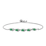 Brățară din Argint 925 ( 3.37 grame ) cu Smarald Brazilian și Topaz Alb 1.01 Carate