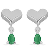 Cercei din Argint 925 ( 2.46 grame ) cu Smarald Brazilian 0.39 Carate