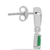 Cercei din Argint 925 ( 2.46 grame ) cu Smarald Brazilian 0.39 Carate