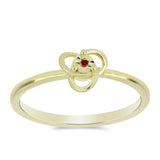 Set din Argint 925 Placat cu Aur ( 3.56 grame ) cu Diamant Roșu 0.03 Carate ( Cercei+Inel+Pandantiv )