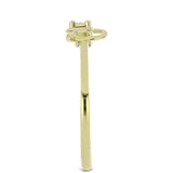 Set din Argint 925 Placat cu Aur ( 3.56 grame ) cu Diamant Roșu 0.03 Carate ( Cercei+Inel+Pandantiv )