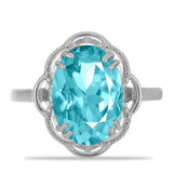 Inel din Argint 925 ( 2.95 grame ) cu Cuarț Paraiba 5.38 Carate