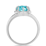 Inel din Argint 925 ( 3.3 grame ) cu Cuarț Paraiba 2.46 Carate