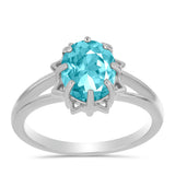 Inel din Argint 925 ( 3.3 grame ) cu Cuarț Paraiba 2.46 Carate