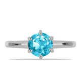 Inel din Argint 925 ( 2.13 grame ) cu Cuarț Paraiba 1.2 Carate