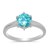 Inel din Argint 925 ( 2.13 grame ) cu Cuarț Paraiba 1.2 Carate