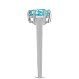 Inel din Argint 925 ( 2.13 grame ) cu Cuarț Paraiba 1.2 Carate