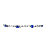 Brățară din Argint 925 ( 4.97 grame ) cu Safir Albastru Australian 2.01 Carate