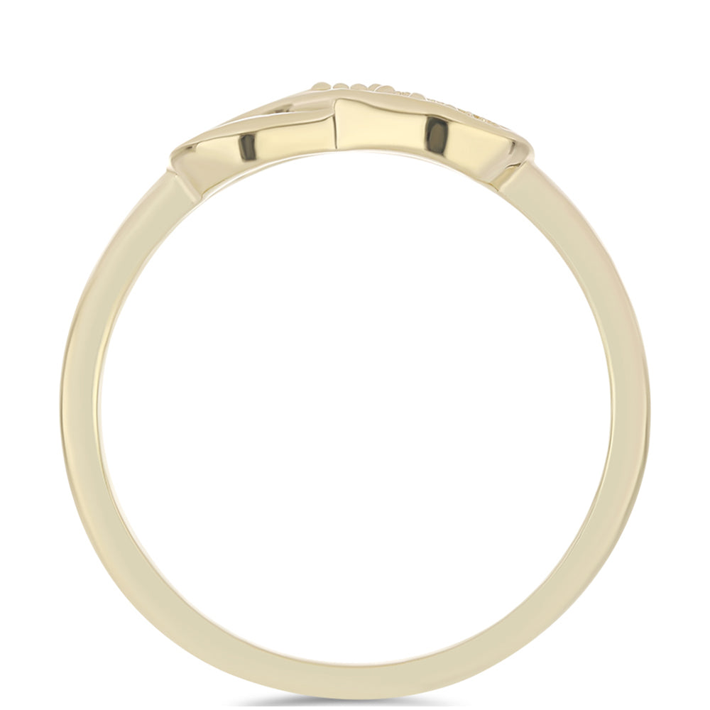 Inel din Argint 925 Placat cu Aur ( 2.15 grame ) cu Diamant Violet 0.02 Carate