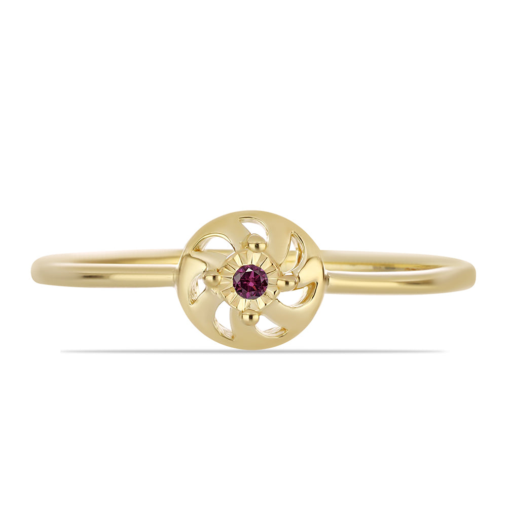 Set din Argint 925 Placat cu Aur ( 3.38 grame ) cu Diamant Violet 0.06 Carate ( Cercei+Inel+Pandantiv )