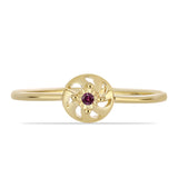 Set din Argint 925 Placat cu Aur ( 3.38 grame ) cu Diamant Violet 0.06 Carate ( Cercei+Inel+Pandantiv )