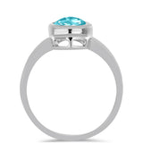 Inel din Argint 925 ( 4.53 grame ) cu Cuarț Paraiba 2.9 Carate