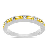Inel din Argint 925 ( 2.28 grame ) cu Citrin Ural și Topaz Alb 0.91 Carate