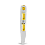 Inel din Argint 925 ( 2.28 grame ) cu Citrin Ural și Topaz Alb 0.91 Carate