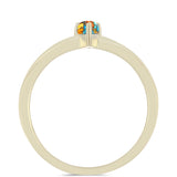 Inel din Argint 925 Placat cu Aur ( 1.49 grame ) cu Turcoaz Oyster 0.27 Carate