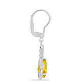 Cercei din Argint 925 ( 3.15 grame ) cu Citrin Ural și Topaz Alb 3.58 Carate