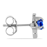 Cercei din Argint 925 ( 1.58 grame ) cu Safir Albastru Australian 0.68 Carate