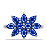 Inel din Argint 925 ( 2.59 grame ) cu Safir Albastru Australian 3.07 Carate