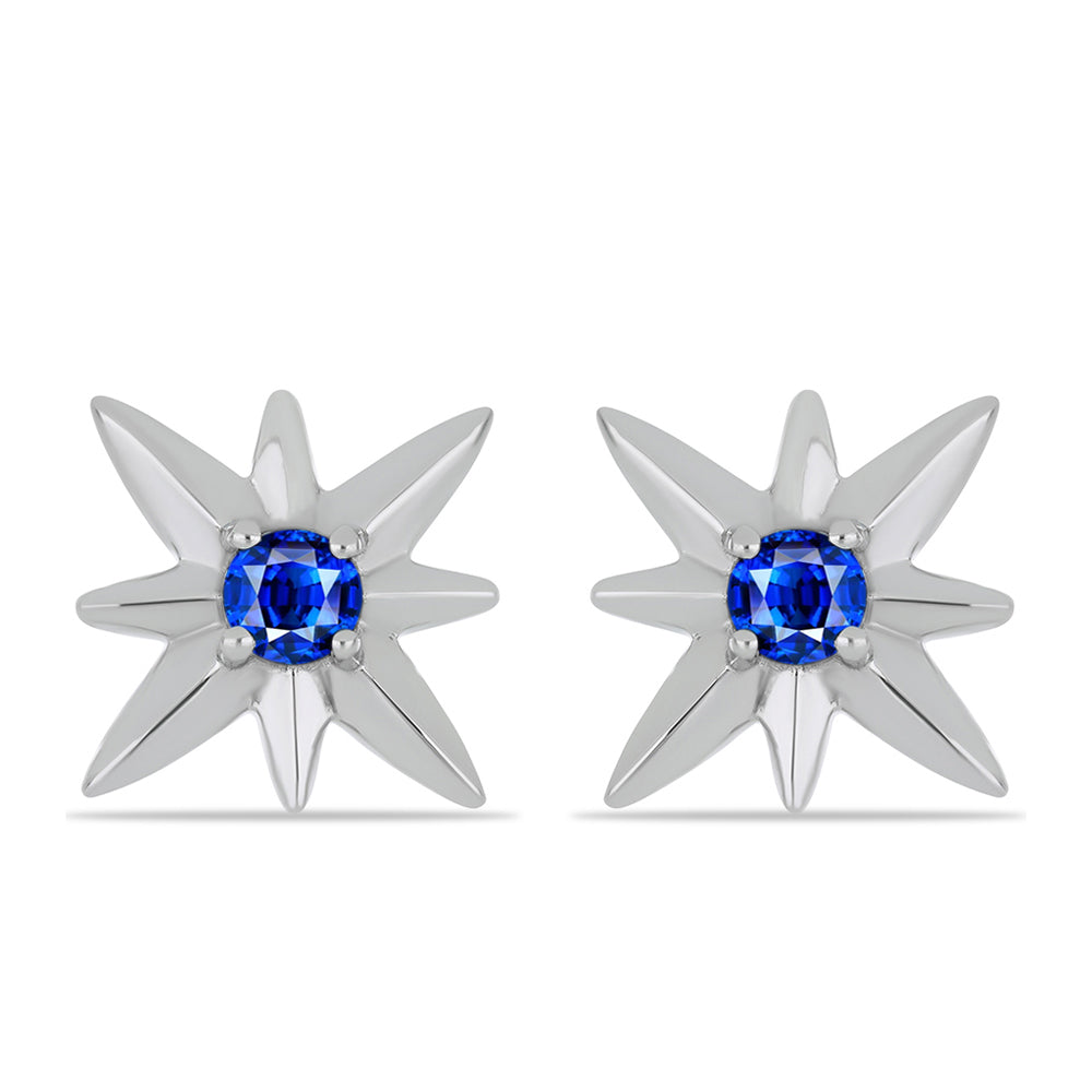 Cercei din Argint 925 ( 3.39 grame ) cu Safir Albastru Australian 0.8 Carate