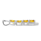 Pandantiv din Argint 925 ( 1.15 grame ) cu Citrin Ural și Topaz Alb 0.89 Carate