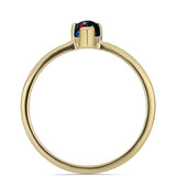 Set din Argint 925 Placat cu Aur ( 2.51 grame ) cu Opal Etiopian Negru Lega Dembi 0.82 Carate ( Cercei+Inel )