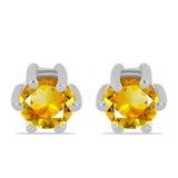 Set din Argint 925 ( 2.71 grame ) cu Citrin Ural 1.35 Carate ( Cercei+Inel )