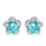Set din Argint 925 ( 3.26 grame ) cu Cuarț Paraiba 1.82 Carate ( Cercei+Inel+Pandantiv )