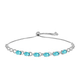 Brățară din Argint 925 ( 4.97 grame ) cu Cuarț Paraiba 2.34 Carate