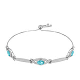Brățară din Argint 925 ( 7.95 grame ) cu Cuarț Paraiba 2.05 Carate