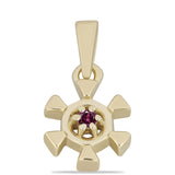 Pandantiv din Argint 925 Placat cu Aur ( 0.49 grame ) cu Diamant Violet 0.01 Carate