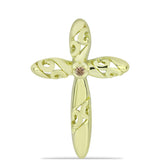 Pandantiv din Argint 925 Placat cu Aur ( 1.85 grame ) cu Diamant de culoarea Șampaniei 0.02 Carate