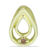 Pandantiv din Argint 925 Placat cu Aur ( 0.44 grame ) cu Diamant de culoarea Șampaniei 0.01 Carate