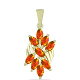 Pandantiv din Argint 925 Placat cu Aur ( 2.41 grame ) cu Opal de Foc American 1.35 Carate