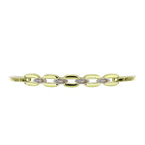 Brățară din Argint 925 Placat cu Aur ( 8.96 grame ) cu Diamant de culoarea Șampaniei și Diamant Alb 0.06 Carate