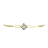 Brățară din Argint 925 Placat cu Aur ( 7.15 grame ) cu Diamant de culoarea Șampaniei și Diamant Alb 0.06 Carate