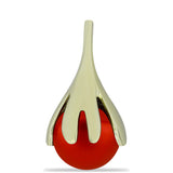 Pandantiv din Argint 925 Placat cu Aur ( 1.59 grame ) cu Perlă de apă dulce roșie 5.44 Carate