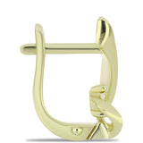 Cercei din Argint 925 Placat cu Aur ( 2.9 grame ) cu Diamant de culoarea Șampaniei 0.01 Carate